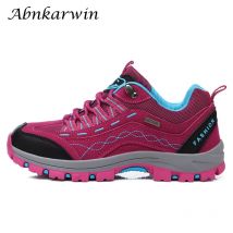 Herbst Frühling Frauen Outdoor Leder Trekking Wandern Schuhe Frau Berg Turnschuhe Wanderung Tracking Trekking Camping Trekcking