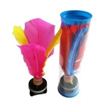 Ein Paar Strand ball Badminton Kick Federball bunte Feder chinesische Jianzi für Fuß übung Outdoor-Spiele