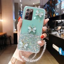 Luxuriöse Glitzer-Schutzhülle für Samsung Galaxy S25 S24 Ultra S23 S22 Plus S21 S20 FE A55 A35 A16 A56 mit Trageriemen und Silikon-Cover