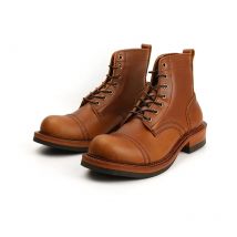 Neue Japanische Vintage Designer Handgemachte Werkzeug Männer Casual Schuhe Kuh Leder Runde Kappe Flügel Stiefeletten Motorrad Stiefel Winter