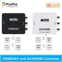 1080P HDMI-compatible To AV Scaler Adapter Video Composite Converter RCA to HDMI-compatible CVSB L/R Video Scaler Converter Box