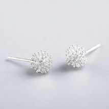 Weibliche Löwenzahn Stud Ohrring 100 % 925 Sterling Silber Ohrringe Für Frauen Geschenk Sterling-silver-jewelry Pendientes Mujer