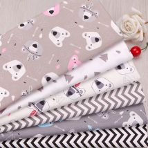 Bär Welle Twill Baumwolle Stoff, DIY Nähen Patchwork Quilten Fett Viertel Material Tecido Stoff für Baby & Kind Kleid Textilien