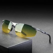 Sunglasses Aluminum Magnesium Polarized UV400 Lens Day Night Driver Sun Glasses Male Sports Outdoor For Men Eyewear K8179