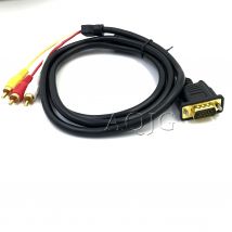 Neue Ankunft VGA RCA Adapter 3RCA Video Weibliche Zu HD 15 Pin VGA Konverter Stil Komponente Video kabel 1,5 M 5FT