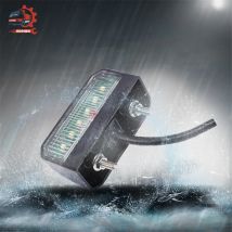 AOHEWEI 2x Waterproof 6 LEDs License Number Plate Lights Trailer Tail Number Rear Lamps 12-24V for Boat Truck Lorry Caravans