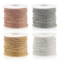 2 m/lot kabel ze stali nierdzewnej łańcuch luzem dla srebrna róża złoty łańcuch 1mm 1.5mm 2mm 2.5mm naszyjnik Diy biżuteria materiały