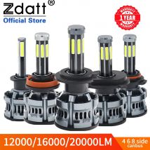 New 4 6 8 Sides Led 12V H8 H11 H7 LED 20000LM HB3 9005 HB4 H1 H3 H4 Led Headlight Bulb Canbus 60W 3D 360 degree Super Auto Lamp