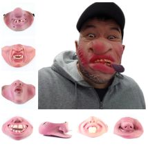 1pc Lustige Erwachsene Party Maske Latex Clown Cosplay Halbe Gesicht Schreckliche Scary Masken Cosplay Kostüm Halloween Party Dekoration Supplie