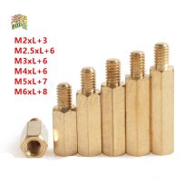 50 Stück 20 Stück 10 Stück 5 Stück 2 Stück Stecker auf Buchse Messing-Abstandshalter M2 M2,5 M3 M4 M5 M6 lange sechseckige Messing-Leiterplatten-Abstandshalter