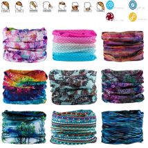 1551-1600 blume Tier Druck Turban Nahtlose Bandanas Headwear Schal Magie Stirnband Gesicht Maske Wrap Bike Kopftuch Frauen Schal