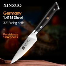 XINZUO 3.5 ''Japanischen Stil Utility Messer Ergonomische Ebenholz Griff Deutsch 1,4116 Edelstahl Peeling Obst Küche Kochmesser