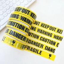1/Rolle 24mm * 25m Warnband Gefahr Vorsicht Zerbrechliche Barriere Erinnern DIY Aufkleber Arbeit Sicherheit klebebänder Für Mall Shop Schule