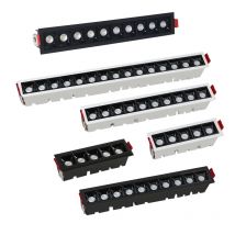 Neue LED linie Downlight Einbau Rechteck Grille Decke Lampe 10W 20W 30W AC85 ~ 265V LED spot Licht Für Home Shop Decor Wohnzimmer