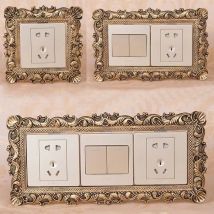 Luxus Gold Harz Schalter Schutzhülle Gold Elefanten Schalter Dekorative Aufkleber Kreative Buchse Lampe Schalter Nordic Decor