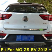 Auto Styling Außen Edelstahl Hinten Stamm Heckklappe Dampfer Deckel Streifen Abdeckung Trim 1PCS Zubehör Für MG ZS EV 2018 - 2021