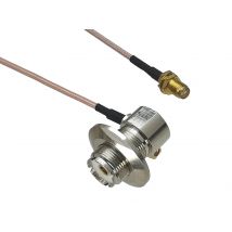 1pcs RG316 SMA Female Bulkhead Jack to UHF SO239 Female Jack Nut Right angle Connector RF Jumper pigtail Cable 6inch~20M