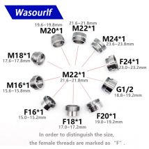 WASOURLF Adapter M16 M20 M22 Außengewinde Transfer M22 Stecker Dusche Badezimmer Küche Zubehör Messing Material Wasserhahn Fitting