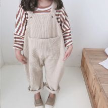 2023 neue Kinder Kleinkind Jungen Kinder feste Overalls Hosenträger Hose lässig Cord Baby Träger hose feste Outwear 9m-5t
