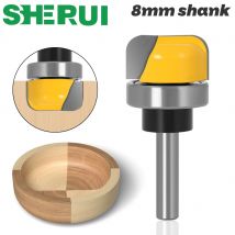 3/4" 1-1/8" Diameter Bowl & Tray Router Bit - 8mm 6mm 1/4" Shank Woodworking Milling Tools