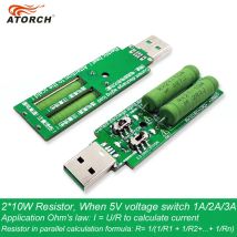 USB Widerstand DC elektronische last 2 schalter einstellbare strom 5V 1A/2A/3A batterie kapazität spannung entladung widerstand tester