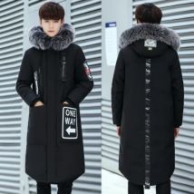 Mode Winter jacke Männer Kapuze Pelz Parka Männer warm weiße Enten Daunen jacke plus Größe 3xl Streetwear Mantel Männer lang