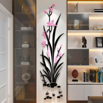 Neue ankunft Narzissen Blume Acryl wand aufkleber Für wohnzimmer Chinesischen stil Büro wand dekoration Home kunst wand dekor