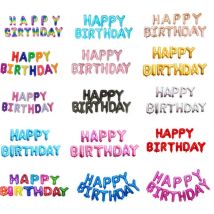 Glücklich Geburtstag ballon air Buchstaben Alphabe Gold Rosa folie ballons kinder Junge Baby Zeigen party geburtstag helium globos party ballon