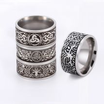 Vintage Viking Stil Nordic Liebe Knoten Wolf männer Ring Verteidigung Drachen Hiphop Rock Punk Frauen Baum des Lebens Paar finger Ring Geschenk