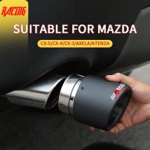 1 Piece Genuin Exhaust Pipe Modified Decorative Carbon Fiber Tail Tips  modification for Mazda CX-5 cx-4 cx-3