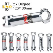 UNO Fahrrad Lenker Vorbau ± 7 ° 17 ° Silber Glänzend Lange mtb Vorbau 25,4 31,8 120 130mm Berg stem Straße Bike Zubehör Teile