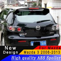 Hochwertiger ABS-Dachflügel für Mazda 3 (BK-Serie 2) M3 2006–2013, Schrägheck-Spoiler, glänzend schwarz oder weiß