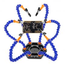 Lötstation mit sechs flexiblen Armen, Metallbasis, Lötwerkzeug, 6, Löthilfs-Schraubstock, Aluminiumsockel für Lötreparatur