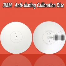 3MM Anti-skating Calibration Disc LP Vinyl Record Turntable Tachometer Calibration  Phonograph Cartridge Alignment Protractor