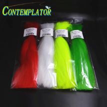 2 worek/opakowanie Streamers Fiber Fly Tying Material Clouser Minnow Baitfish 9,8 cala Kreatywne błyszczące włókno Łatwe kształtowanie ciała muchy