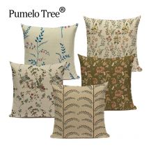 45x45cmCartoon Blume Kissenbezug Pflanzen Druck Wurf Kissen Kissen Abdeckung Druck Kissen Kissen Fall Schlafzimmer Büro Auto liefert