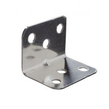 Dimensioni a forma di L 36x28x28 Staffa angolare in materiale di ferro nichelato spesso 1 mm con stecca