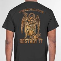 Tun Nicht Machen Frieden mit Bösen, Sie Zu Zerstören. Archangel Saint Michael T-Shirt. Sommer Baumwolle Kurzarm O-ansatz Mens T Shirt Neue
