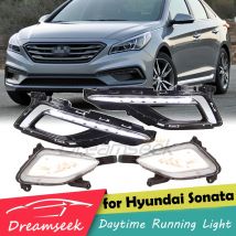 Fendinebbia alogena + LED DRL luce di marcia diurna per Hyundai Sonata LF 2015 2016 luci diurne di guida Combo