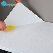 Desktop-Aufkleber, weiße Holzmaserung, Tischtapete, selbstklebend, wasserdicht, ölbeständig, für Schreibtisch, Kleiderschrank, Möbel, PVC, Renovierungsfolie