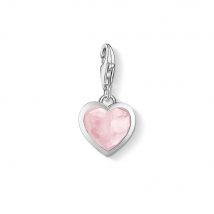 Pink Quartz Heart Charms Romantic Pendant,2020 Spring Brand Fashion New Jewelry Cute 925 Sterling Silver Gift for Women Girls