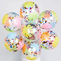 10pcs 12inch Gold Star Confetti Latex Balloons Glitter Clear Transparent Balloons Wedding Birthdy party Decoration Helium Balls