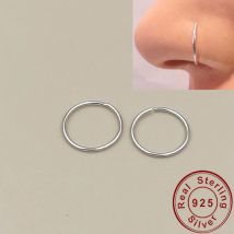 925 silber nase ring lippen ring piercing schmuck für frauen knorpel tragus helix hoop ohrring kleine tiny nahtlose wenig sleeper
