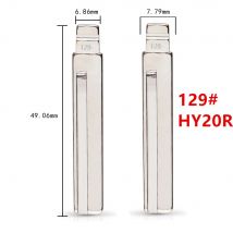 10 Stück 129 #   129 HY20R Metall Uncut Blank Flip Remote Key Blade für Hyundai Kia für Keydiy KD xhorse VVDI JMD