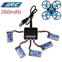 Original JJRC H36 Akku 3,7V 260mAh für E010 E011 E012 E013 Drohne für Furibee F36 RC Quadcopter Teile Lipo-Akku und Ladegerät