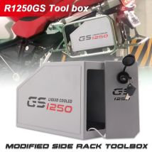 CNC-Aluminium-Box-Werkzeugkasten, 5 Liter, für linke Seitenhalterung, für BMW R1200GS R1250GS LC Adventure R 1200 GS Werkzeugkasten 2014–2019 Decora