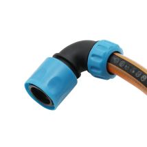 2 Stück ABS 1/2 Zoll Schlauch 90 Grad Winkel Schnellverbinder Gartenbewässerung Autowaschrohr Schnelle Schnellverbindungsadapter