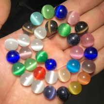YHBZRET Bunte Cat Eye Perlen opal Natürliche Stein Runde Lose glas Spacer perlen für Schmuck machen DIY armbänder 4/6/8/10/12MM