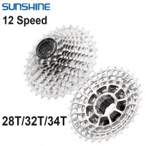 SUNSHINE Ultraleichtes 12-Gang-Kassetten-Rennrad 11T-28T/32T/34T 12V Schwungrad K7 12S Freilauf für