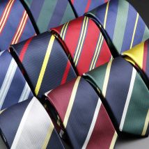 Neue Herren-Krawatte, klassisch, gestreift, 7 cm, Jacquard, Rot, Blau, Grün, Alltagskleidung, Krawatte, Hochzeit, Party, Kleid, Accessoires, Geschenk für Männer